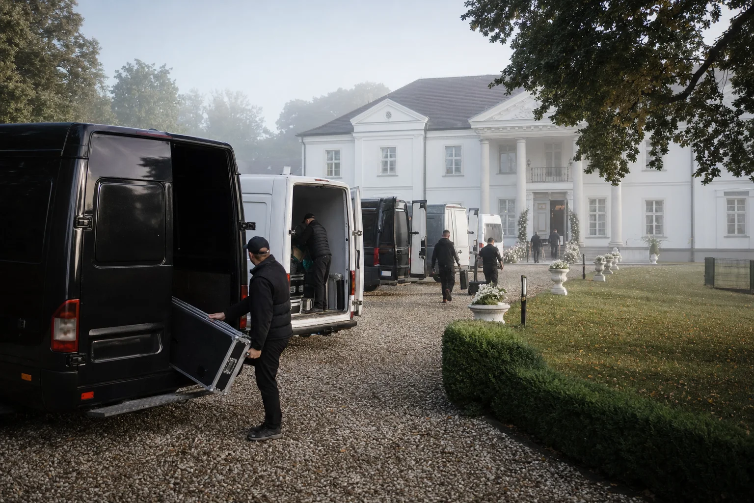 Obsługa transportowa eventu — logistyka wielolokalizacyjna (do 77 m³)
